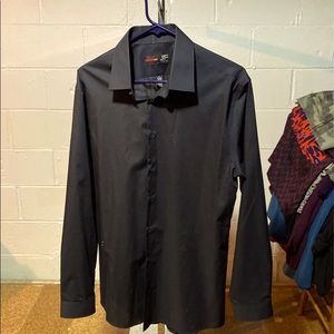 J. ferrer - black dress shirt - large